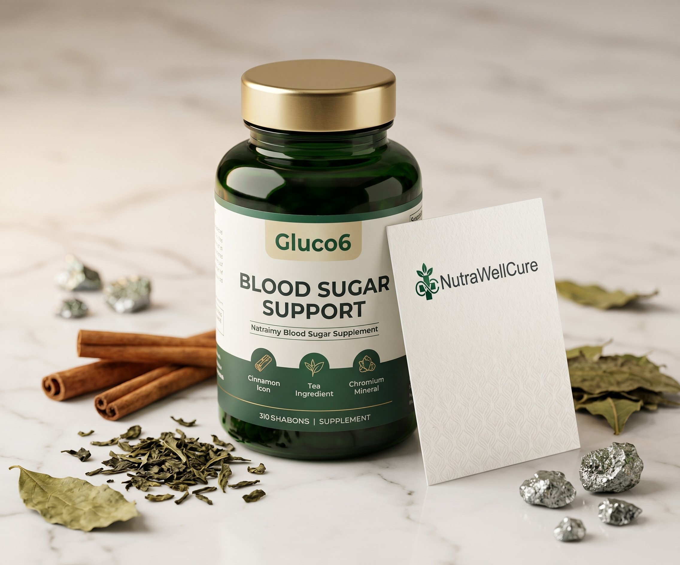 Gluco6 Blood Sugar Support Supplement Bottle